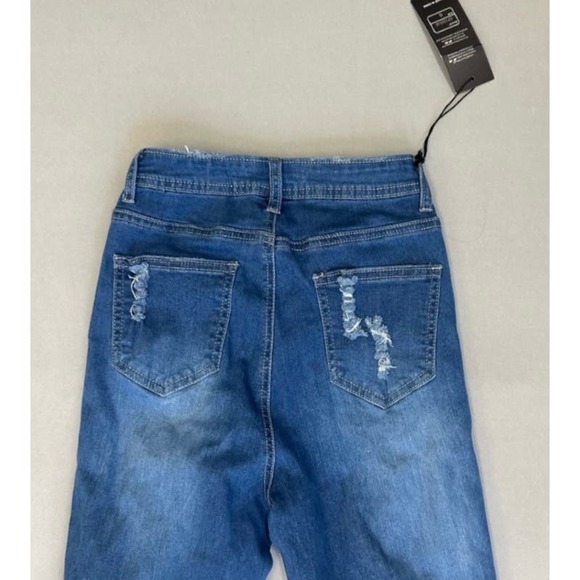 Boot Cut/ Bell Bottom Distressed Hem Jeans- Size 5 - Picture 6 of 6
